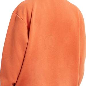 Sudadera Extra Grande Color Naranja Brillante para Hombre, Hombros Caídos, Felpa de Algodón Grueso, Sudadera con Estampado Personalizado, Ropa Urbana - Product Image 4