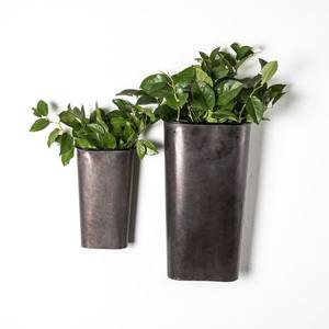 Pots de fleurs de décoration d'herbes en métal galvanisé personnalisable Accessoires de jardin muraux pour pépinière balcon Set 2 étagères design - Product Image 2