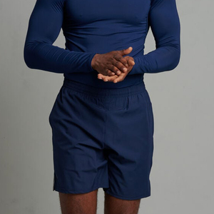 กางเกงขาสั้นลำลองสำหรับออกกำลังกายและวิ่งสำหรับผู้ชายรุ่นใหม่ล่าสุด  แบบถัก  ขอบเอวยางยืด  ลายเรียบ  ระบายอากาศได้ดี  แห้งเร็ว  ทรงหลวม  ตรง - Product Image 1