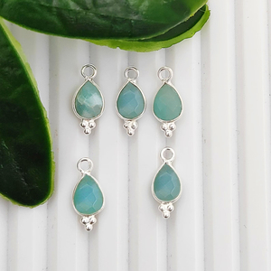 จี้เงินแท้ 925 ทรงหยดน้ำอะเมโซไนต์ งานแฮนด์เมด สำหรับทำเครื่องประดับ จำนวนมาก - Product Image 1