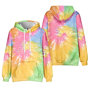 ขายส่ง 2024 Tie Dye Streetwear Hoodie Tie Dieล้างขนแกะขั้วโลกใหม่แฟชั่นHoodedเสื้อสวมหัวHoodiesโลโก้ที่กําหนดเอง - Product Image 2