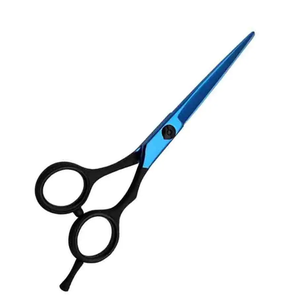 Top Quality Barber <b>Hair</b> <b>Cutting</b> <b>Scissors</b> Blue Color Barber <b>Hair</b> Salon Metal Steel <b>Scissors</b> With Adjustable Finger Rest - Product Image 2