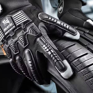 Skatiq XL High Quality SG-1446 Safety Gloves Mechanic Impact Waterproof Anti-Slip Nylon <b>Hand</b> Arm Protection for Construction - Product Image 4
