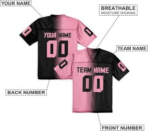 Camiseta de fútbol americano con estampado de malla de rugby transpirable personalizable, camiseta de verano de talla grande, conjuntos cortos, uniforme de verano personalizado - Product Image 4