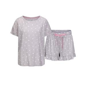 Pijama suave personalizado de alta calidad para mujer, ropa de descanso de 2 piezas de verano para mujer, pijama de manga corta para novia, cordón de talla grande - Product Image 1