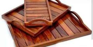 EACH <b>WOODEN</b> PRINTED TRAY BEST QUALITY <b>CARVED</b> Available square Shape and India Handicraft best Sample Hot <b>Sale</b> - Product Image 5