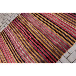 Tapis traditionnel rouge noir Vintage turc 5.2X7.6 pieds grande surface Patchwork Design laine matériel Latex pour couloir chambre - Product Image 5