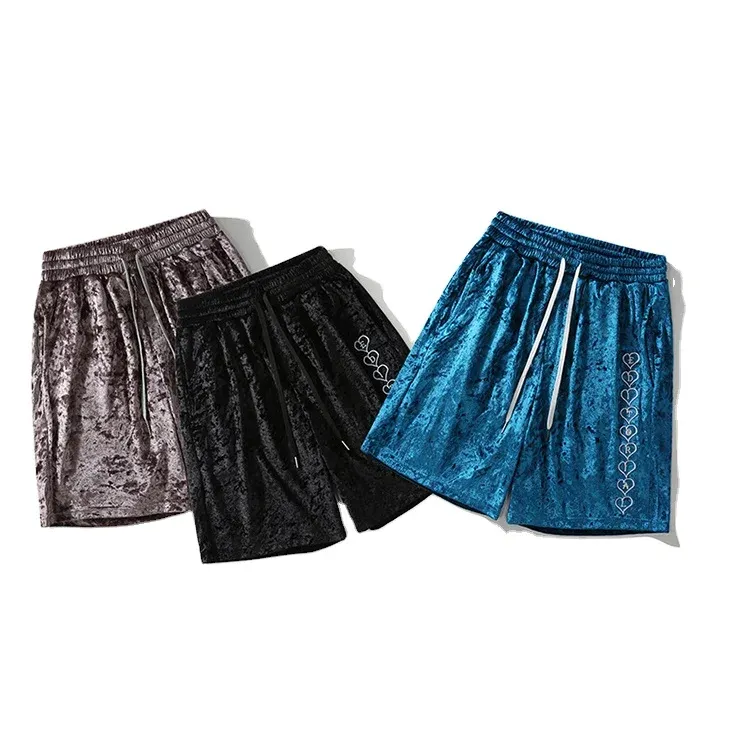 Topkwaliteit Modieuze Fluwelen Shorts Heren Nieuwe Stijl Windjack Zachte Stof Shorts Heren Nieuwste Design Velours Velours Heren