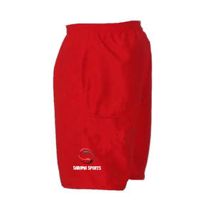 Pantalones cortos de béisbol para hombre de fútbol con logotipo personalizado OEM de alta calidad, pantalones cortos de malla para gimnasio, pantalones cortos elásticos estampados para correr y Fitness - Product Image 3