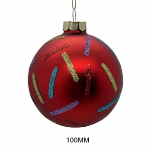 Adornos Navideños Coloridos, Bolas de Cristal Multicolor, Patrones Brillantes, Hechos a Mano, Decoraciones Colgantes Circulares a Todo Color - Product Image 4