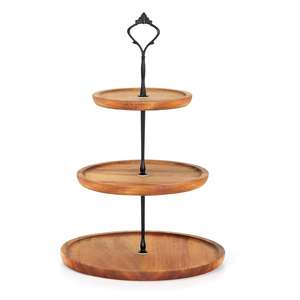 Soporte de madera y Metal para exhibición de mango, soporte para pastel de frutas, precio al por mayor, soporte multifuncional para plato de pastel de diseñador personalizado - Product Image 6