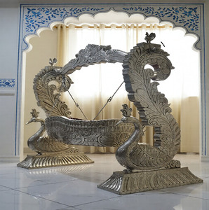 Columpio Jhula de Madera Tallada de Alta Calidad, Moderno, Lujoso, Vintage, Antiguo, Estilo Real, Muebles Tradicionales Indios para Patio y Hogar - Product Image 1