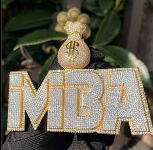 Mejor diseñador personalizado Iced out Moissanite Diamond Jewelry Colgante de nombre personalizado para ocasiones de regalo de boda de fiesta - Product Image 2