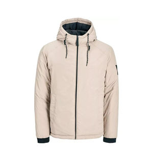 2025 Men's Winter Windproof <b>Parka</b> Solid Color Jacket with Zipper Handsome Casual Outwear Jacket for Men - Product Image 1