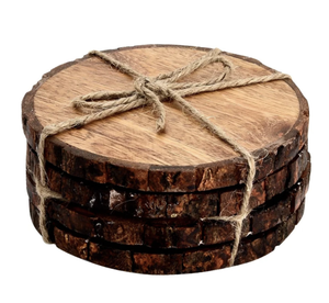 Wood Acacia Wood <b>Coasters</b> <b>for</b> <b>Drinks</b> round Epoxy Resin <b>Coaster</b> <b>for</b> Wine Bar from India - Product Image 2