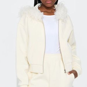 Enfants chaud polaire survêtement fourrure garniture à capuche deux poches avant tissu doux et confortable Logo personnalisé impression/broderie tenue décontracté - Product Image 6