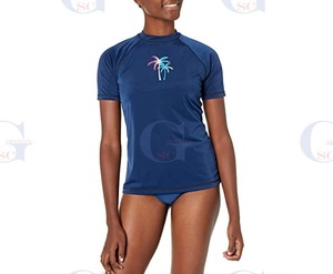 T-shirts de sport imprimés par Sublimation pour femmes, protège-éruptions cutanées extensibles de haute qualité pour femmes sportives à bas prix d'usine - Product Image 3
