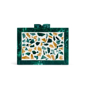 กระเป๋าคลัทช์เรซินเปิดปิดมีซิปกระเป๋าทรงสูงสำหรับงานแต่งงานงานเลี้ยงเจ้าสาว - Product Image 1