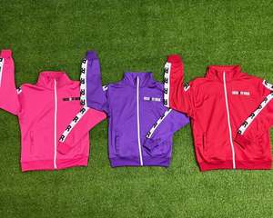 Survêtement personnalisé en polaire polyester à capuche et col montant, brodé, imprimé par sublimation, respirant, coupe classique, pour l'hiver, vente en gros - Product Image 1