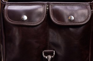 Sac de support d'appareil photo en cuir de buffle décontracté élégant 100% cuir meilleur prix en Inde fabriqué avec fermeture à glissière - Product Image 2