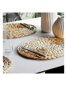 Oval Water Hyacinth Placemats Eco friendly products Made in Vietnam <b>Table</b> decoration Woven Placemat Wholesale - Product Image 6