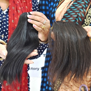 Extensions de Cheveux Humains Remy Lisses et Soyeux, Doubles et Lisses, Couleur Naturelle, Noir, Temple Indien, au Prix d'Usine - Product Image 5