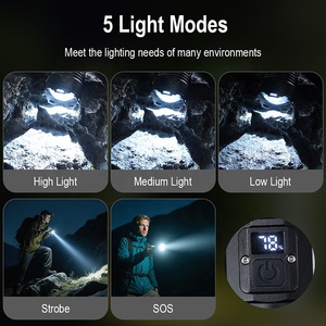 Linterna Súper Brillante <span class=keywords><strong>de</strong></span> 1600LM <span class=keywords><strong>para</strong></span> Exteriores, Linterna Táctica Recargable <span class=keywords><strong>de</strong></span> <span class=keywords><strong>Alta</strong></span> Potencia, Largo Alcance con Salida <span class=keywords><strong>de</strong></span> Energía, Linterna LED con Zoom - Product Image 3