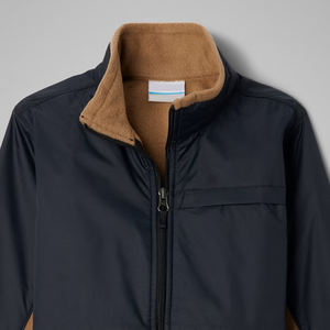 Sweat-shirt à blocs de couleur en polaire pour garçons avec logo personnalisé, prix de gros pour les acheteurs en gros, manches longues, fermeture éclair - Product Image 2