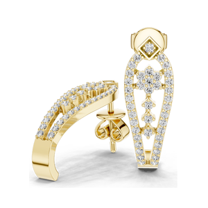 Boucles d'oreilles en diamant de laboratoire de 0,55 carat, diamants CVD VVS-VS-EF, or 18 carats, 14 carats, 10 carats et argent 925, option moissanite, rose - Product Image 5