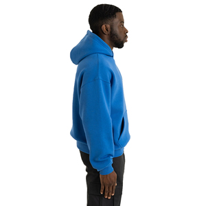 Sudadera con capucha de algodón 100% de gran tamaño personalizada, jersey de talla grande de 500g/m² con logotipo impreso bordado en 3D para hombres, sudaderas con capucha para la temporada de invierno - Product Image 3