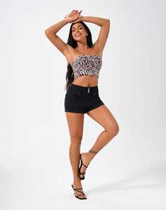 Pantalones cortos de mezclilla para mujer Pantalones calientes de cintura alta lavados vintage Ropa de verano informal con bolsillos y diseño desgastado - Product Image 5