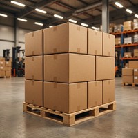 Boîte en carton ondulé robuste 5 plis - Capacité de charge de 200 lb - Logo OEM - Matériaux recyclés - Laminage mat gaufré - Articles pour boissons - Taille personnalisée