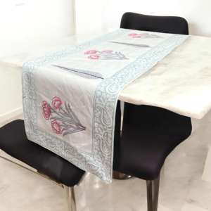 Elegante camino de mesa de algodón antideslizante para el centro del hotel o la mesa de comedor mejora el ambiente de la sala de estar - Product Image 1