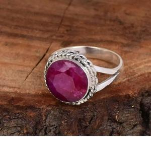 แหวนทับทิม925แหวนเงินแบบลายเส้นเป็นของขวัญแต่งงาน - Product Image 3