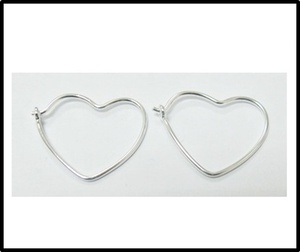 ต่างหูห่วงหัวใจเงิน 925 ออกแบบโรงงานขายส่งเครื่องประดับในประเทศไทย - Product Image 1