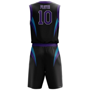 Uniformes de baloncesto de sublimación de suministro directo de fábrica de poliéster 100% uniformes de baloncesto de secado rápido transpirables ajustados a la venta - Product Image 3
