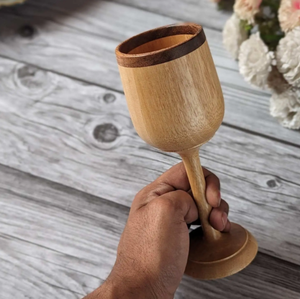 Coupe à vin en bois naturel-Artisan-Made for Rustic & Sustainable Table Settings VIET FARGIMEX - Product Image 5