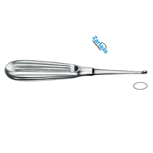 Curette en os Schede en acier inoxydable de haute qualité 17cm, Fig.00 avec fabricant d'instruments chirurgicaux ovales à poignée creuse - Product Image 2