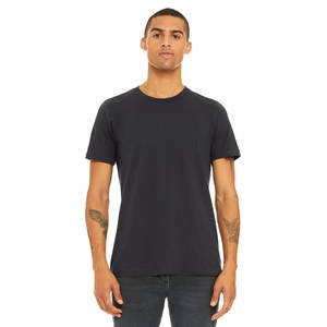 Bella + toile gris foncé 3001 T-shirt unisexe bas quantité minimale de commande hommes conception vierge et impression respirant T-Shirt personnalisé - Product Image 1