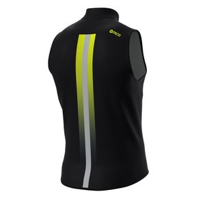 Gilet de sport d'extérieur coupe-vent noir néon - Product Image 2
