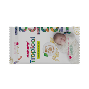 Mamamy 100% fibres de rayonne naturelle lingettes humides tropicales pour bébés produits d'hygiène non tissés Pack 10 sacs lingettes humides nettoyantes pour bébé - Product Image 6