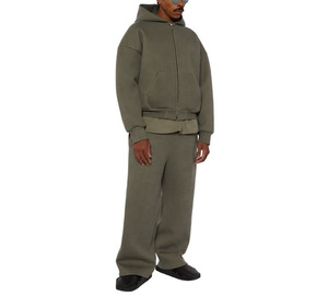 Survêtement oversize pour hommes, ensembles de survêtement amples en coton/polaire 100%, pantalons de jogging et survêtement à capuche pour hommes, haute qualité - Product Image 2