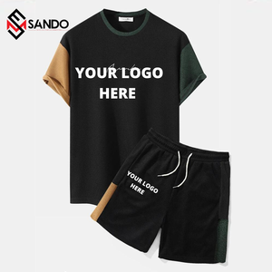 กางเกงขาสั้นออกกำลังกายสำหรับผู้ชายผ้าฝ้ายระบายอากาศพิมพ์ลายโลโก้ตามสั่งสำหรับฤดูร้อน - Product Image 1