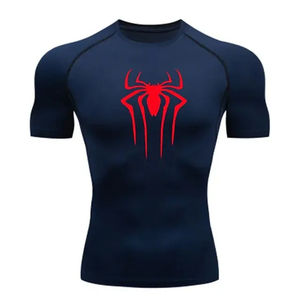 <b>Long</b> <b>Sleeves</b> Rashguard Sun <b>Shirt</b> 100% Polyester <b>Compression</b> Rashguard Gym <b>Shirts</b> Men Tights Training Rash Guard <b>Shirt</b> Red - Product Image 3