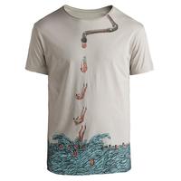 T-shirt décontracté pour homme en coton 100% avec impression numérique personnalisée, tissu jersey respirant, grandes tailles et anti-boulochage
