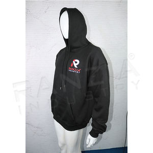 Sweat à capuche en molleton de coton noir 500 GSM petit Logo avant et grand pull Streetwear Ultra lourd imprimé au dos pour hommes et femmes - Product Image 2