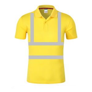 ชุดทำงานของผู้ชายเสื้อยืดโปโลสะท้อนแสงมองเห็นได้ชัดเจนเสื้อทำงานไฮวิสทนทานไซต์งานป้องกันการมองเห็นได้ชัดเจน - Product Image 4