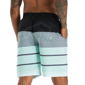 Short de bain de style de rue pour hommes 100% coton toile tissu nouvel été couleur unie vêtements de plage décontracté imperméable à séchage rapide - Product Image 3