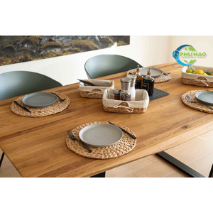 Napperons en jacinthe d'eau tissés à la main élégants sous-verres Tapis écologique et durable pour un usage quotidien et des occasions spéciales - Product Image 5