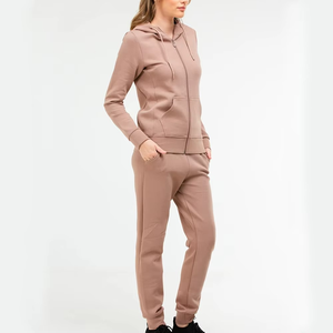 Conjunto Deportivo Informal de Invierno de Alta Calidad para Mujer, Sudadera y Pantalones Deportivos Personalizados de Valva Sports Company, Sudaderas con Capucha Lisas, Corte Regular - Product Image 1